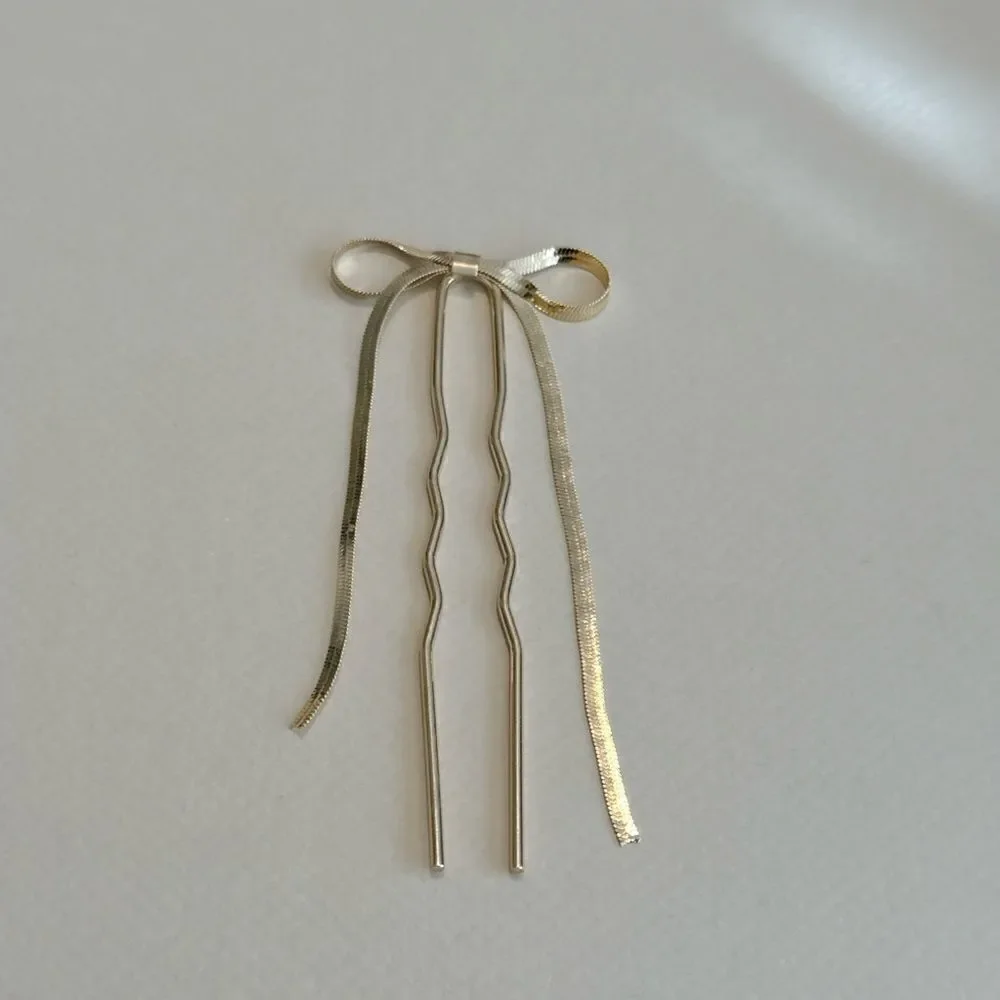 Boho bow hair pin #1428
